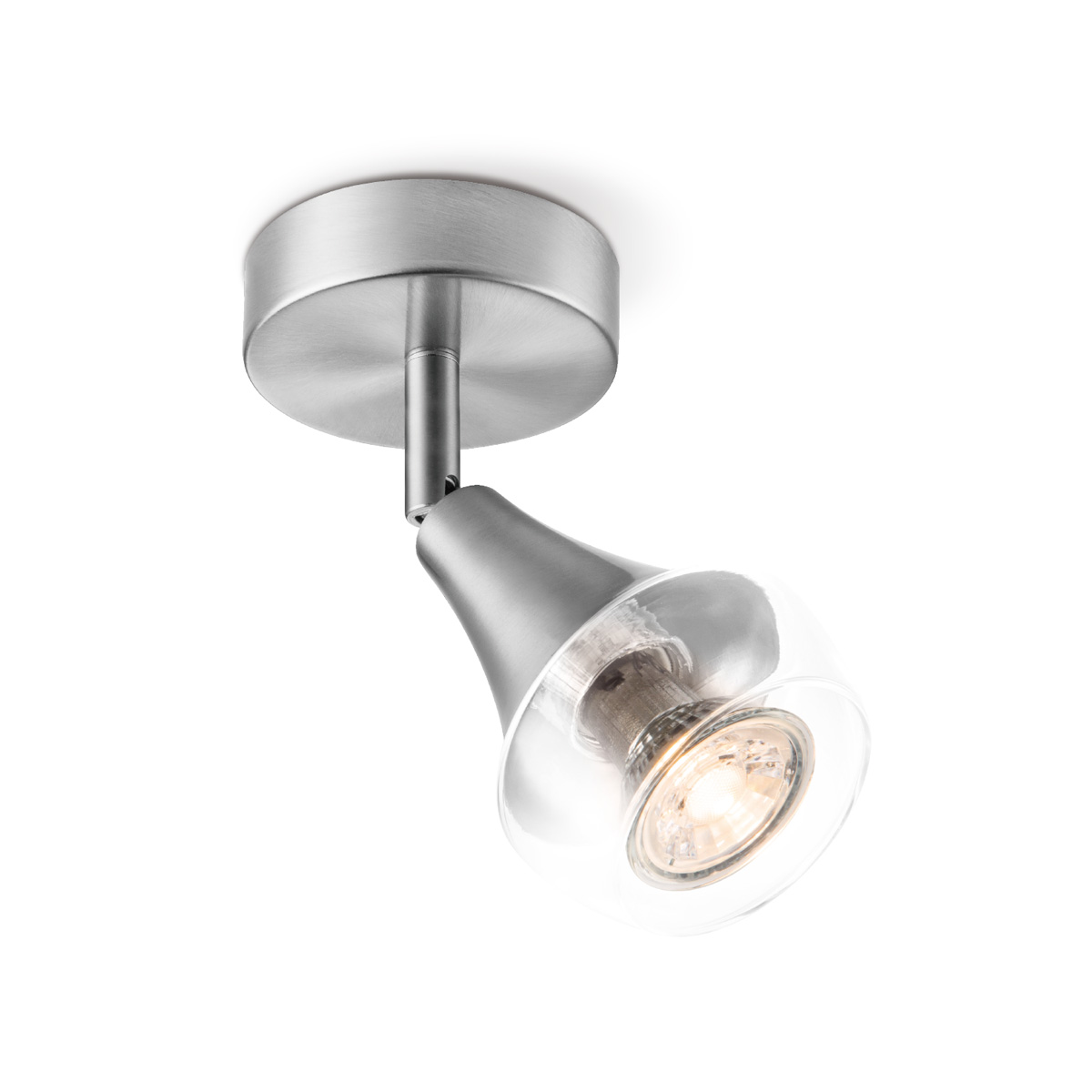 Home sweet home LED opbouwspot Vaya Ø 9 cm - mat staal